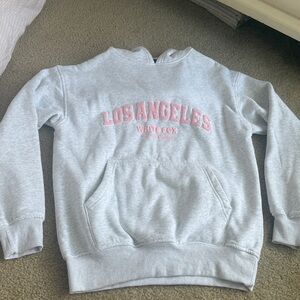 White Fox Boutique Gray and Pink Sweater